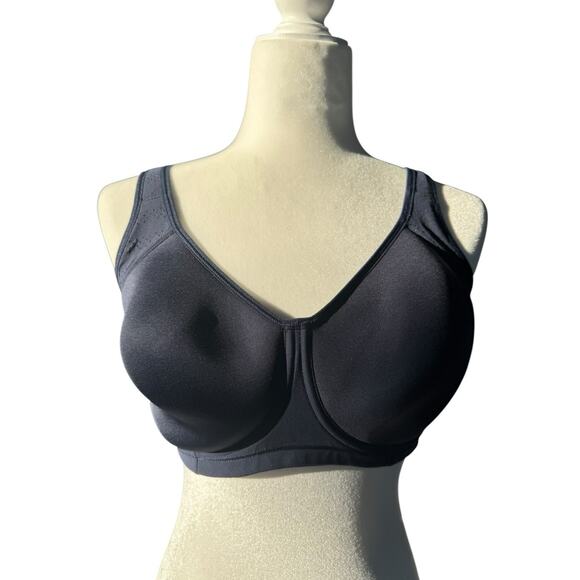 Freya Navy Blue Active Sonic Moulded J-Hook Sports Bra, US 30 H - Picture 1 of 15